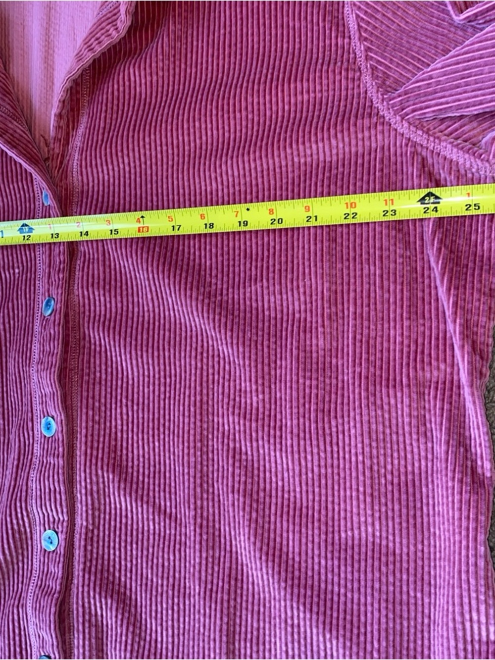 J. Jill Embroidered Corduroy Shirt Women XXL Pink Floral Grannycore Boho Classic - Picture 4 of 12